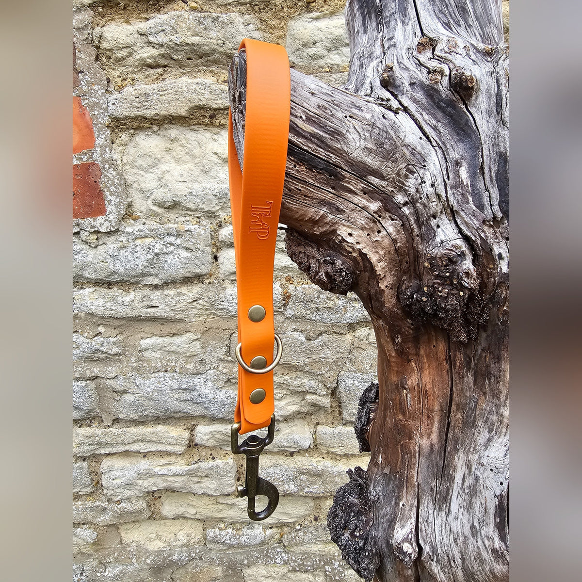 Burnt Orange - Waterproof BioThane® Short Dog Control Lead / Dog Traffic Handle