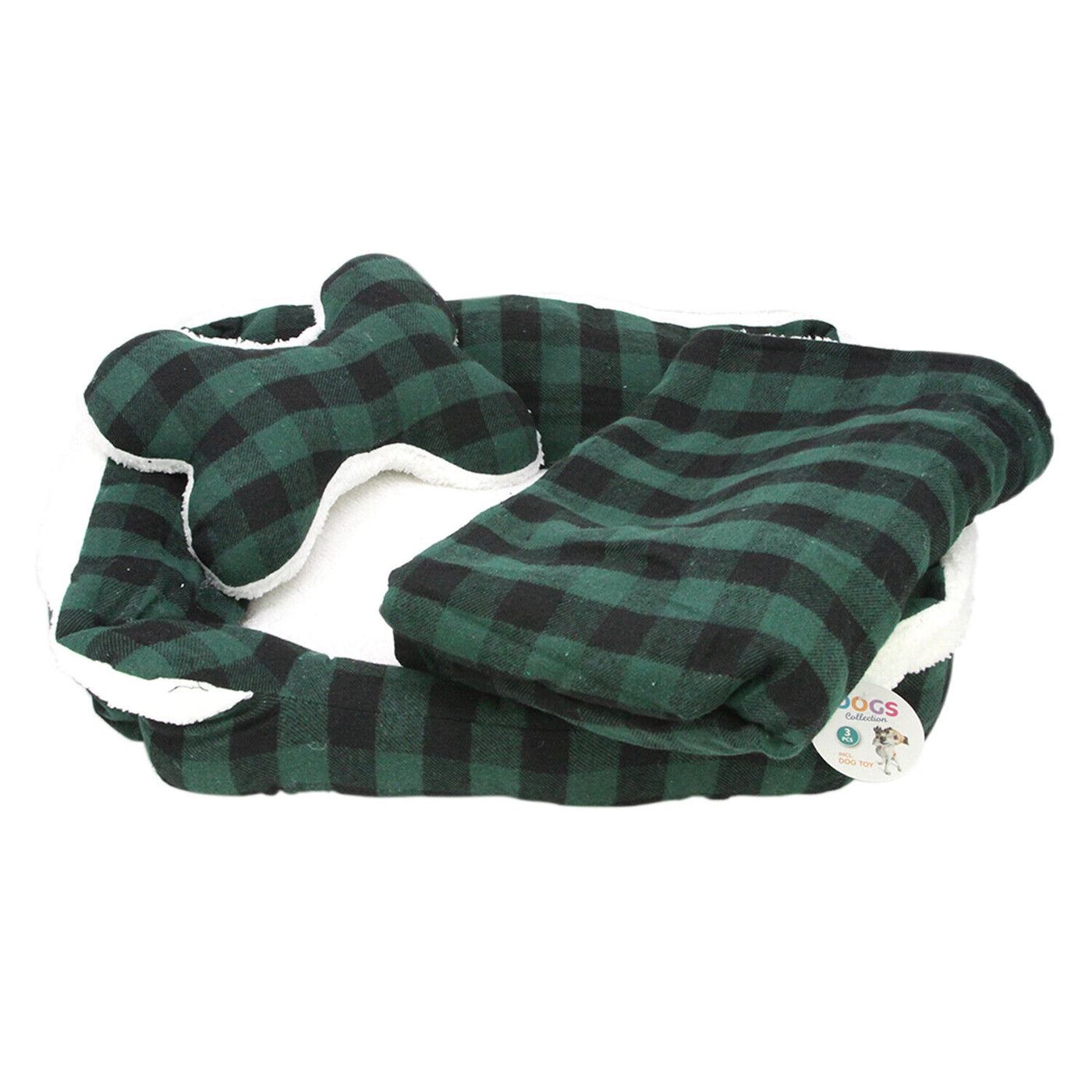 Cosy Checked Dog Bed – Multiple Sizes