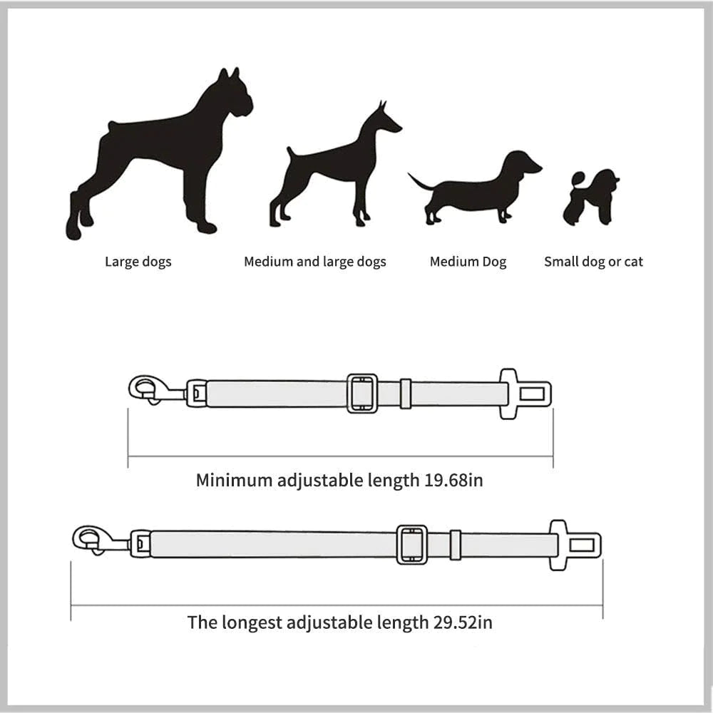 Adjustable Dog Car Seat Belt β Secure & Comfortable Travel Safety Restraint ππΆ