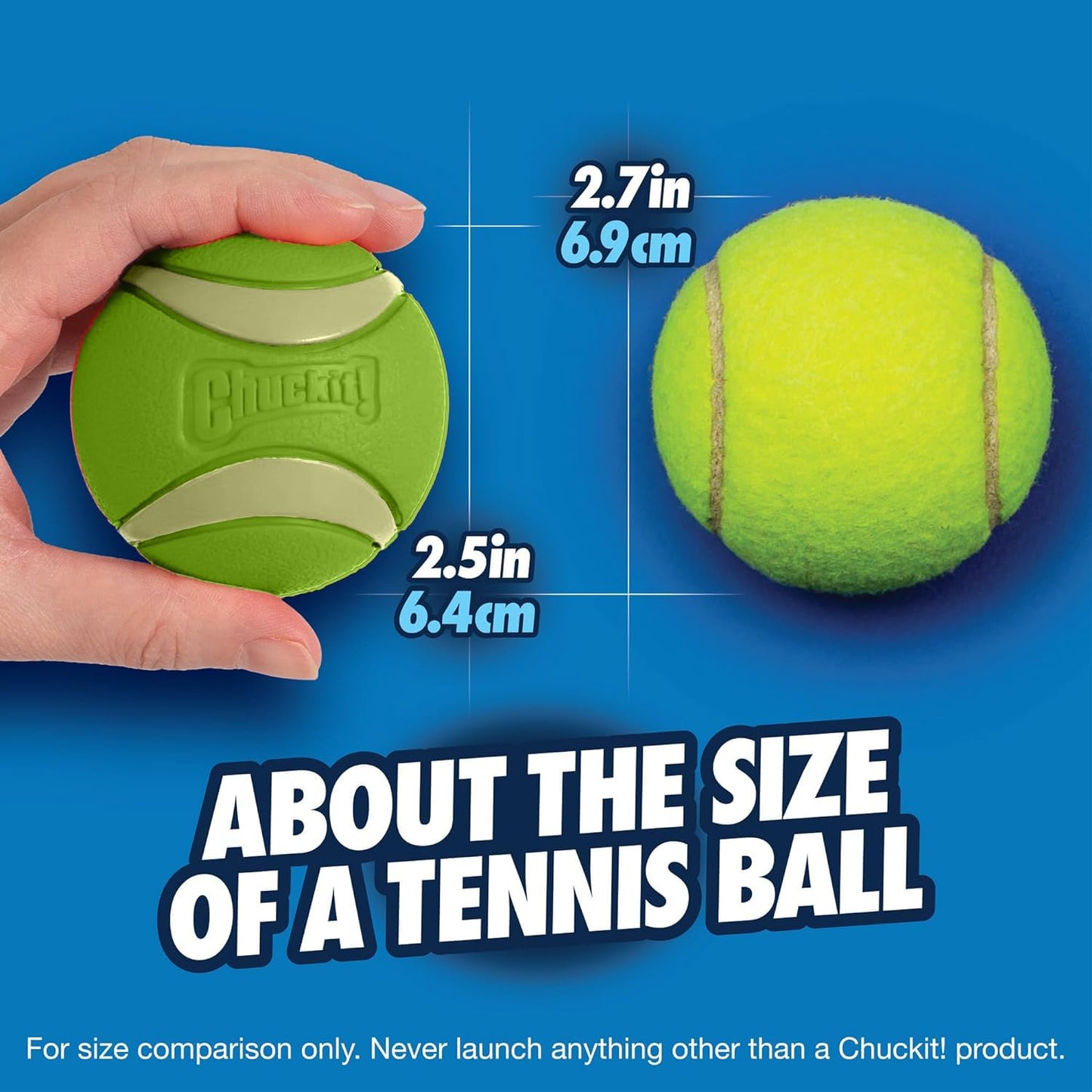 Chuckit! Max Glow Squeaker Ball – Medium