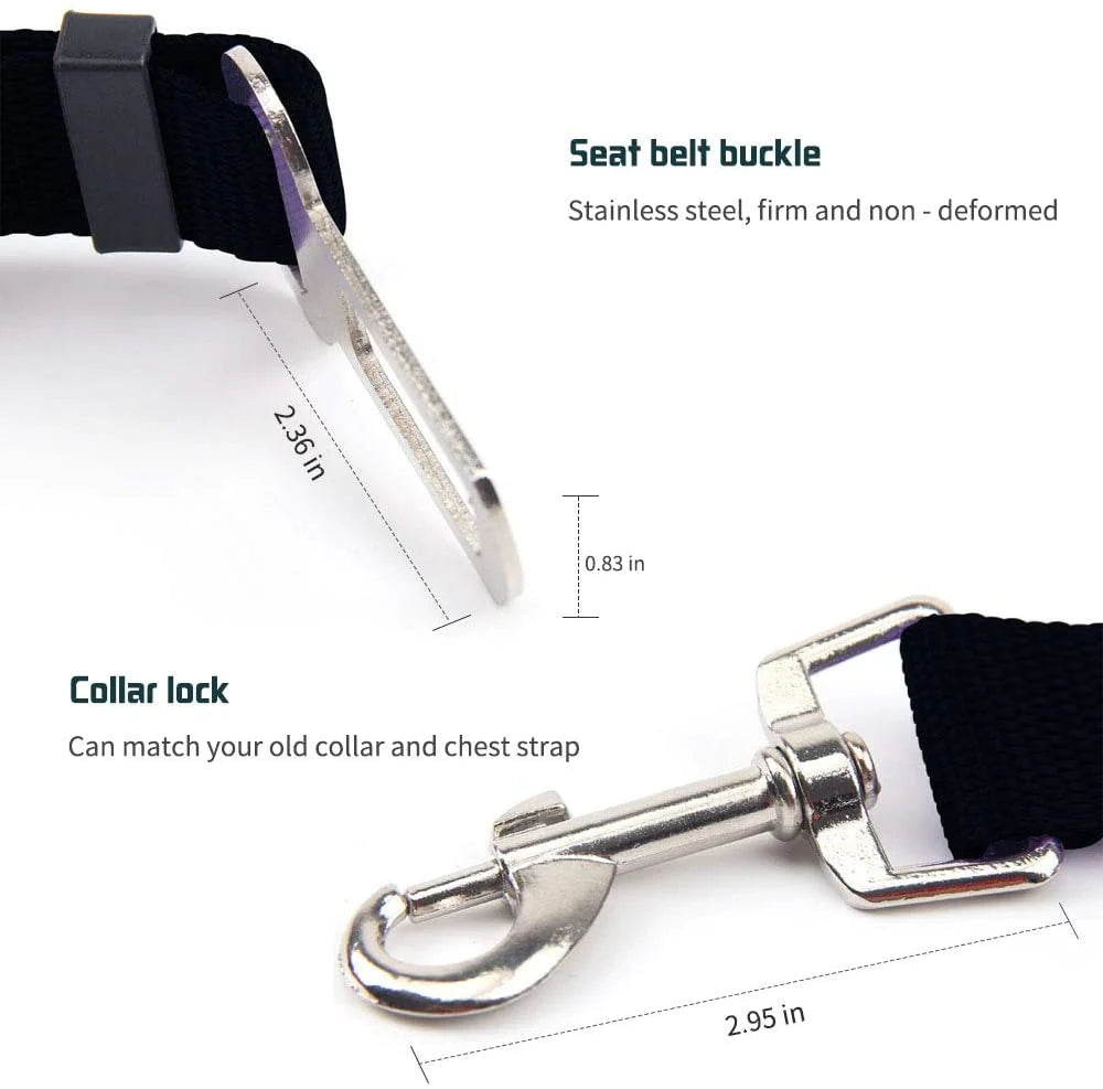Adjustable Dog Car Seat Belt β Secure & Comfortable Travel Safety Restraint ππΆ
