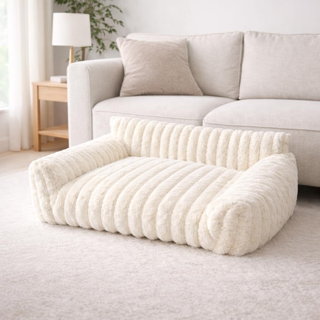 Plush Ribbed Orthopaedic Sofa Bed – 86cm