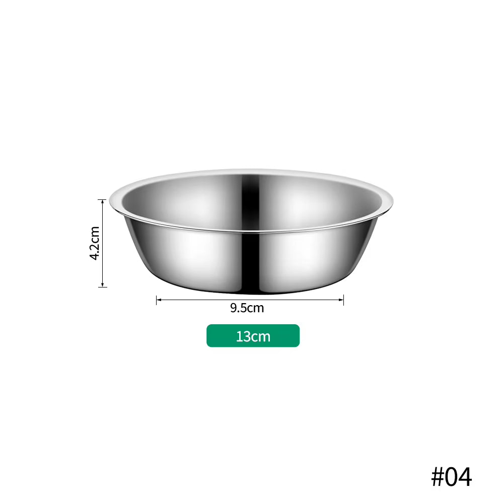Large Capacity Dog Bowl Stainless Steel Pet Feeding Bowl Cat and Dog Food Drinking Bowl Metal Feeder Bowl Durable and Cheap