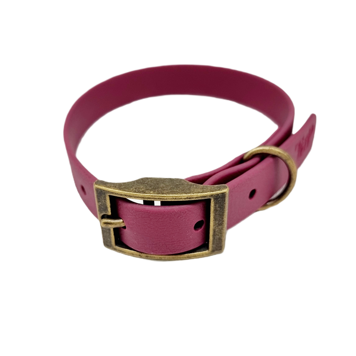 Burgundy - Waterproof BioThane© Dog Collar