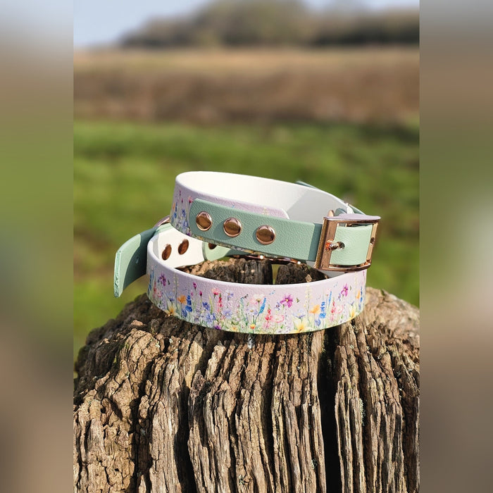 Wildflower Meadow - Printed Waterproof BioThane© Dog Collar