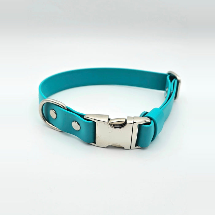 Teal - Everlast Waterproof BioThane© Quick-Release Buckle Dog Collar