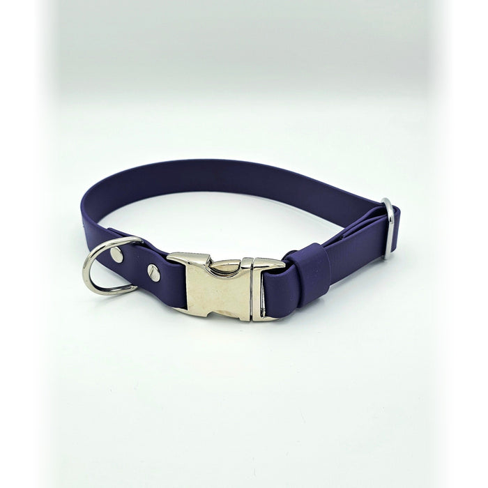 Navy - Everlast Waterproof BioThane© Quick-Release Buckle Dog Collar