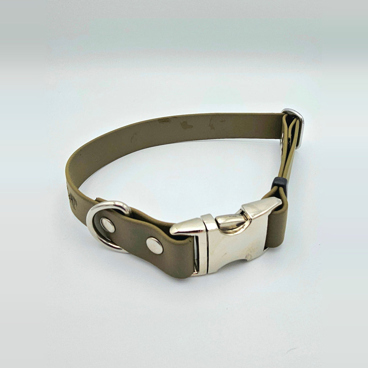 Olive - Everlast Waterproof BioThane© Quick-Release Buckle Dog Collar