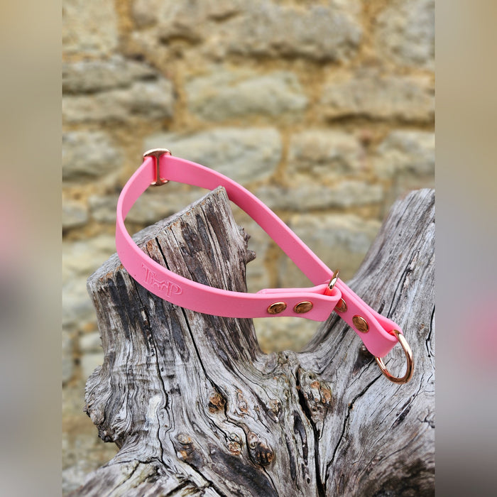 Baby Pink Waterproof BioThane® safe-stop Slip Collar
