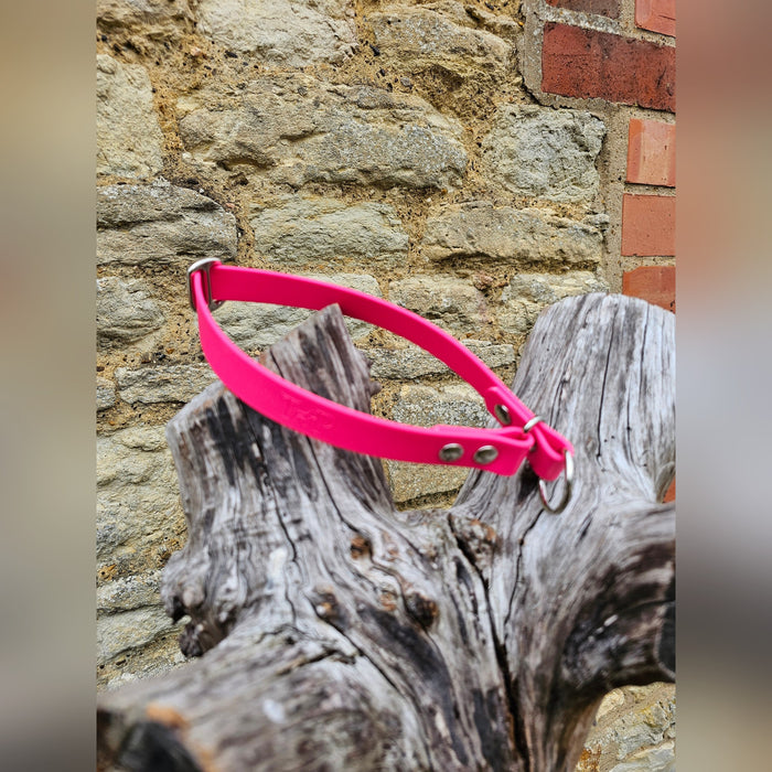 Passion Pink Waterproof BioThane® safe-stop Slip Collar