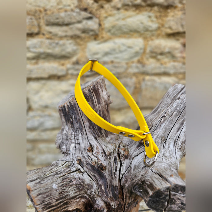 Yellow Waterproof BioThane® safe-stop Slip Collar