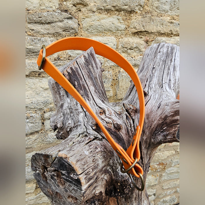 Burnt Orange Waterproof BioThane® safe-stop Slip Collar