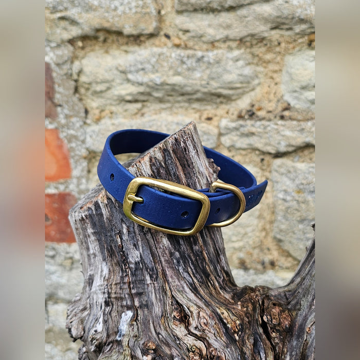 Navy - Everlast Waterproof BioThane© Dog Collar
