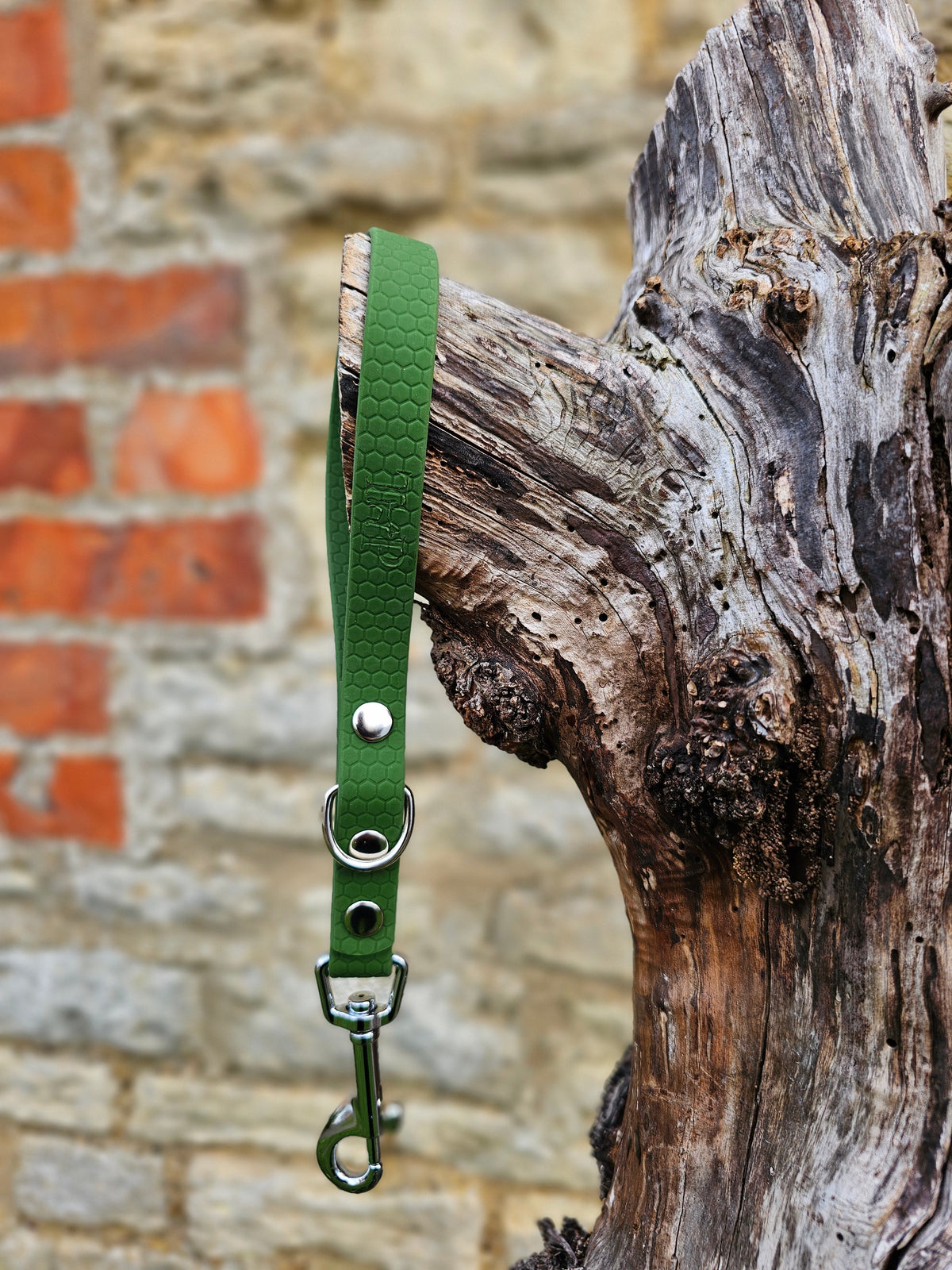 Olive - Classic Waterproof Webbing Short Dog Control Lead / Dog Traffic Handle