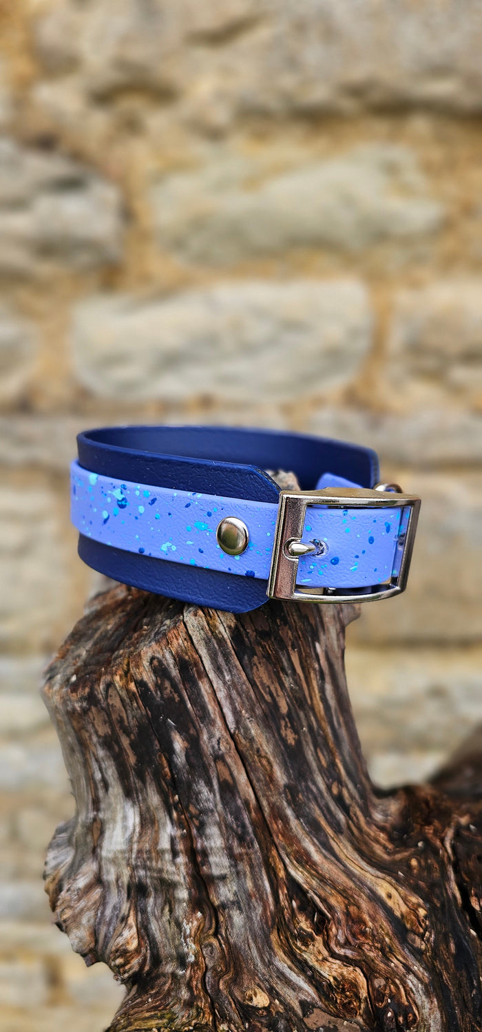 Deep Current - Statement Splatter Wrap Waterproof BioThane© Dog Collar