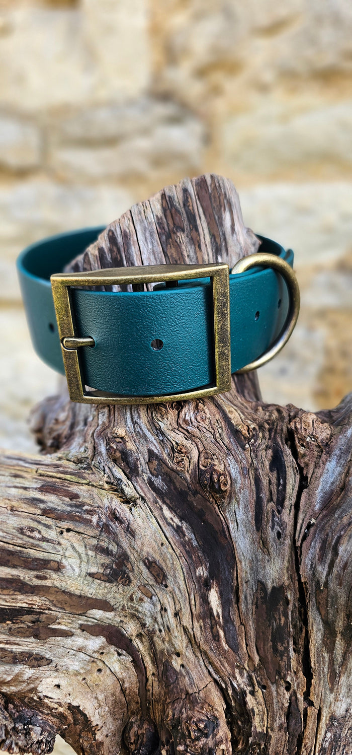 Dark Green - Mighty Paws Waterproof BioThane© Dog Collar
