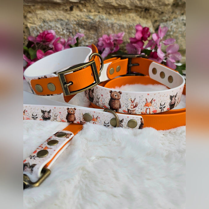 Hello Woodland - Printed Waterproof BioThane© Dog Collar