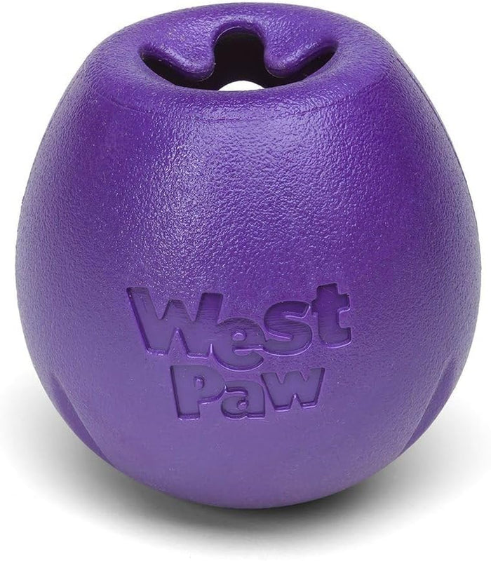 West Paw Rumbl Treat-Dispensing Toy – Eggplant, Small