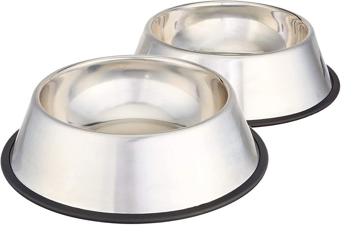 Stainless-Steel Dog Bowls – Two-Pack