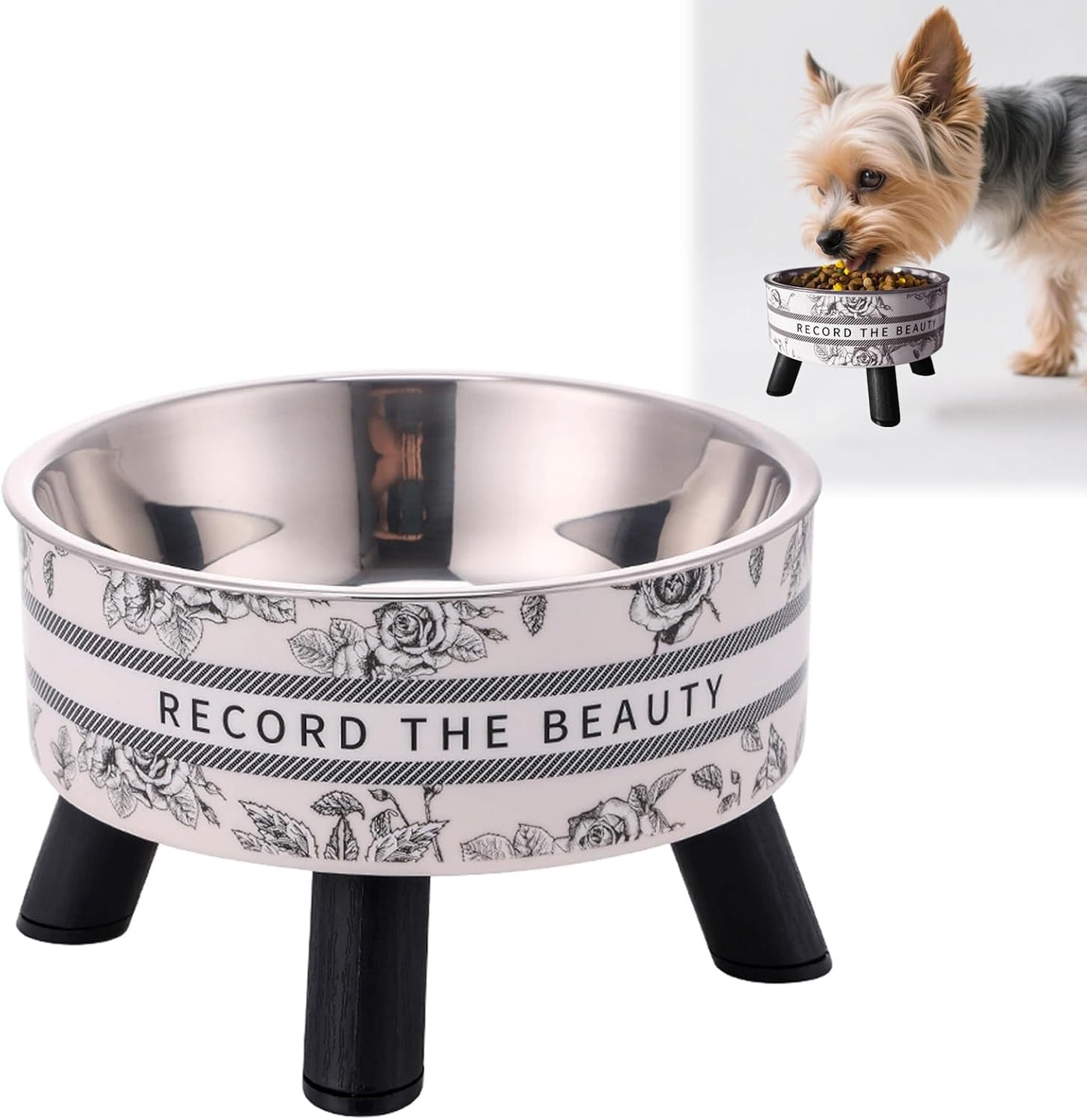 Raised Stainless Steel Dog Bowl – 400ml