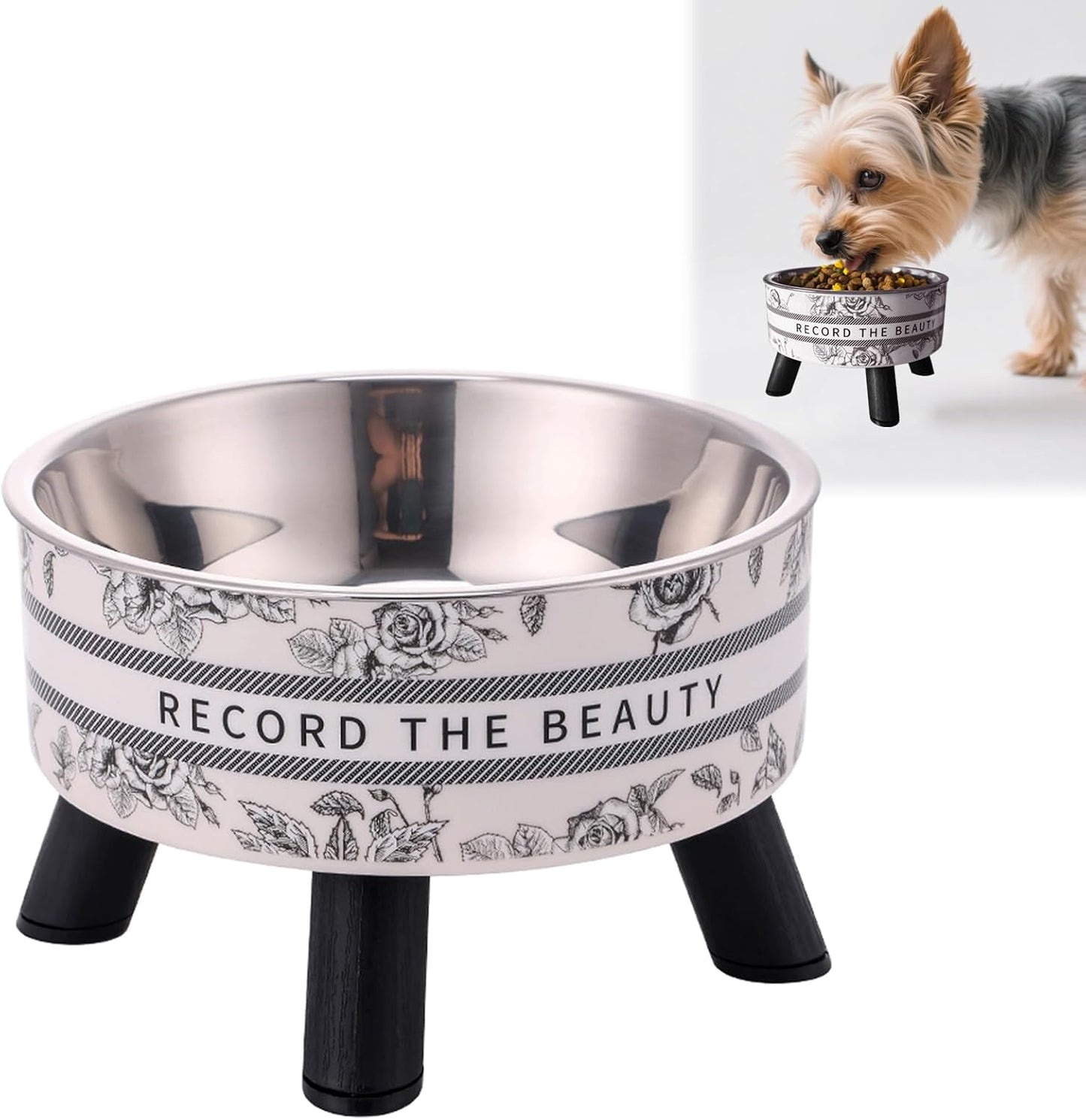 Raised Stainless Steel Dog Bowl – 400ml