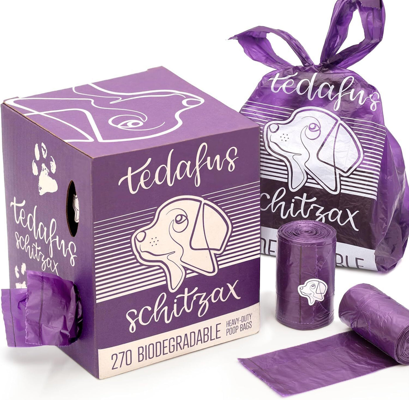 Dog Poo Bags with Tie Handles – 270 Pack