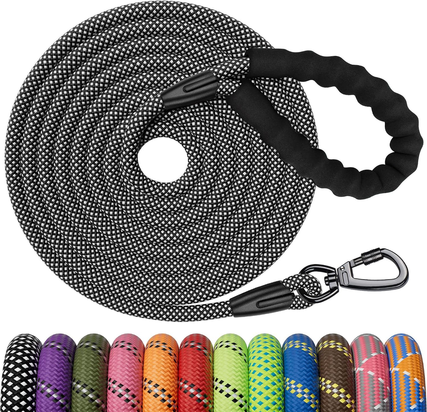 5m Reflective Dog Training Lead with Padded Handle
